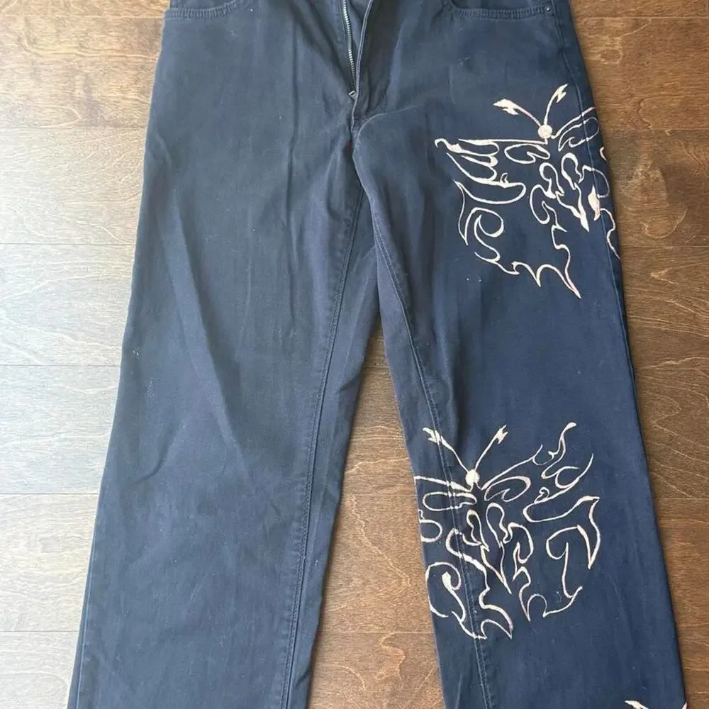Bleach painted black pants
